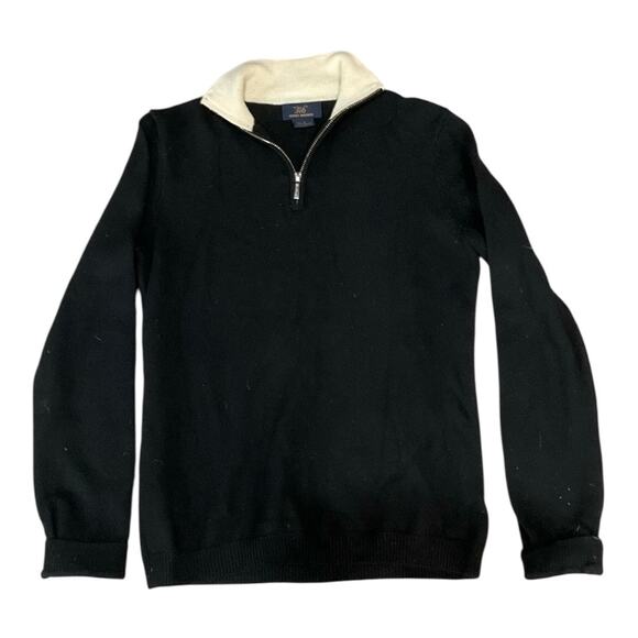 Brooks Brothers Pullover Sweater Small Black 100% Merino Wool - Picture 1 of 5